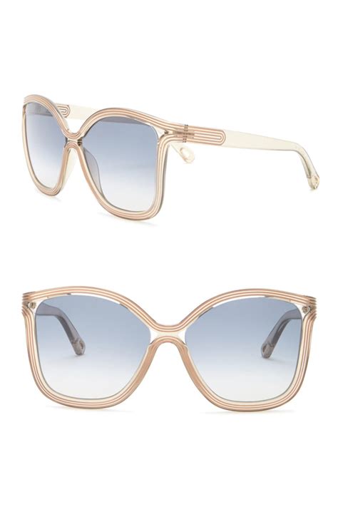 chloe modified square sunglasses